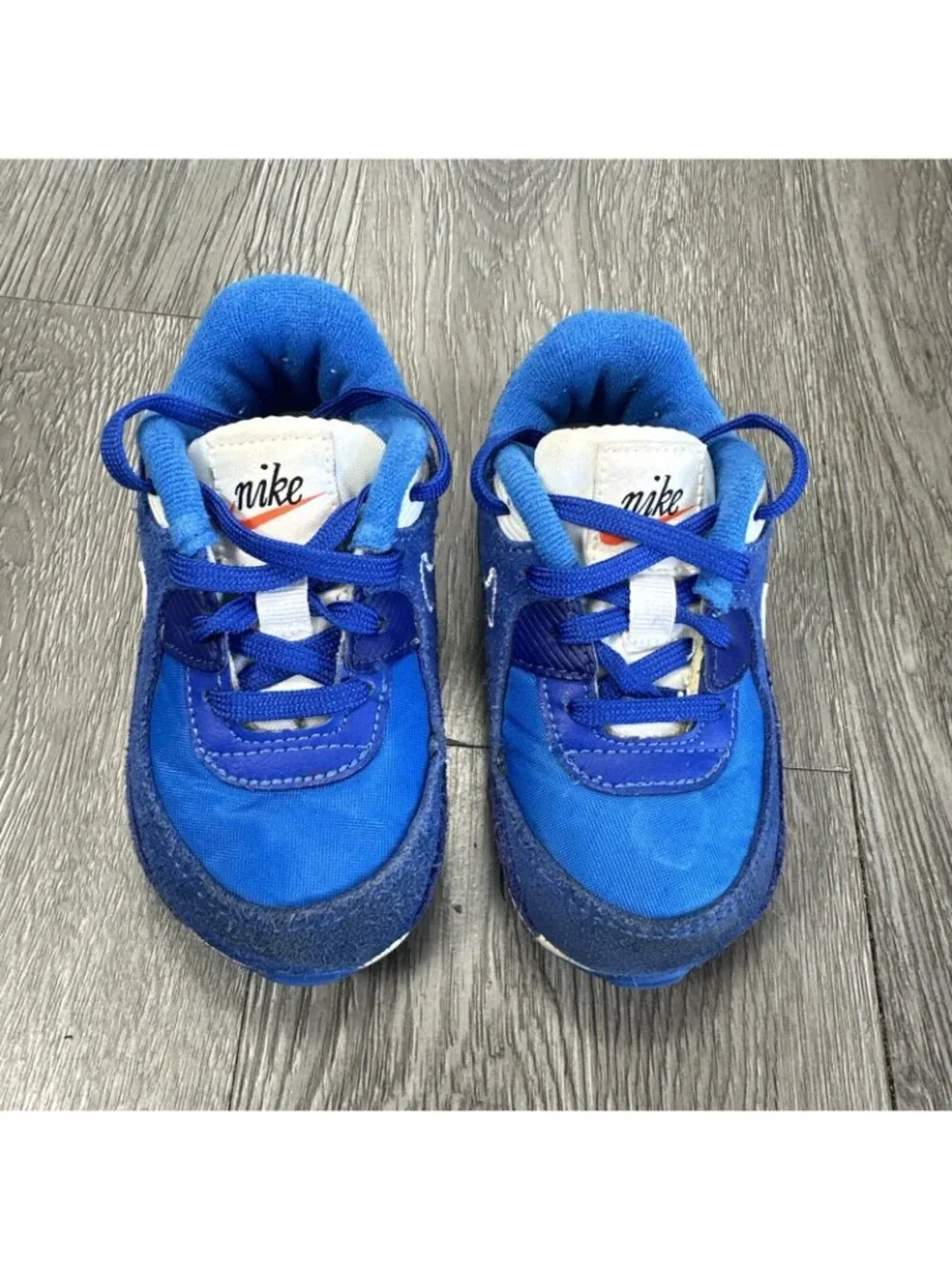 Nike Air Max 90 LTR SE 2 Blue/White Shoes Toddler Size 7c (DH9593-400) Authentic